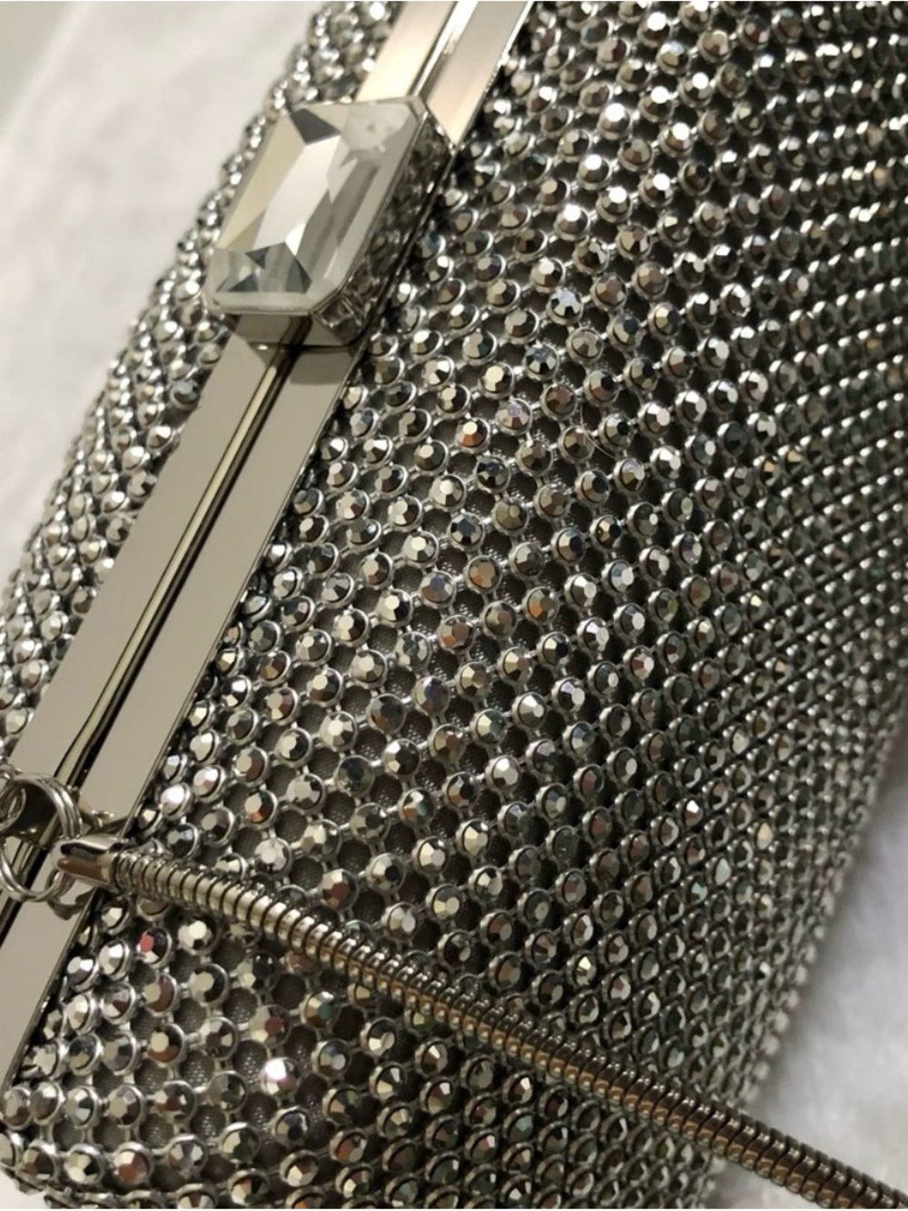 EUC Elegant Sondra Roberts black&Silver Jeweled small(6.5x4) evening clutch - Picture 2 of 7